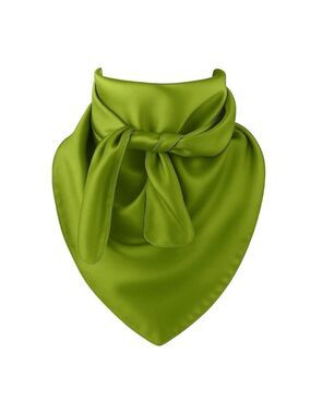 Lime Green Wild Rag Scarf 35x35 Satin Western Cowgirl Cowboy Bandana